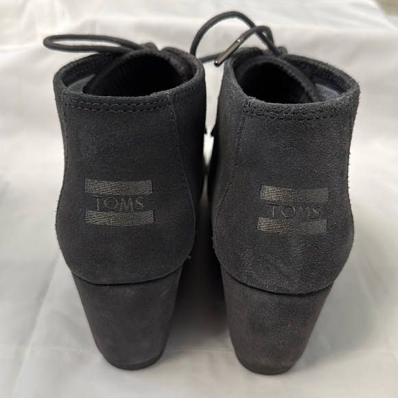 Toms Gray Kala Suede Wedge Bootie, Size 10 - Picture 7 of 15